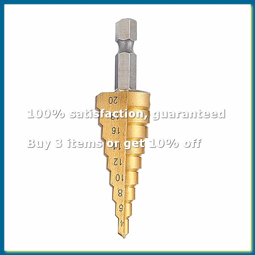 Drill Bits - 4-20mm HSS ストレート溝ステップドリルビット木材金属ホールカッターコアドリルビットパゴダドリルビット-A62I