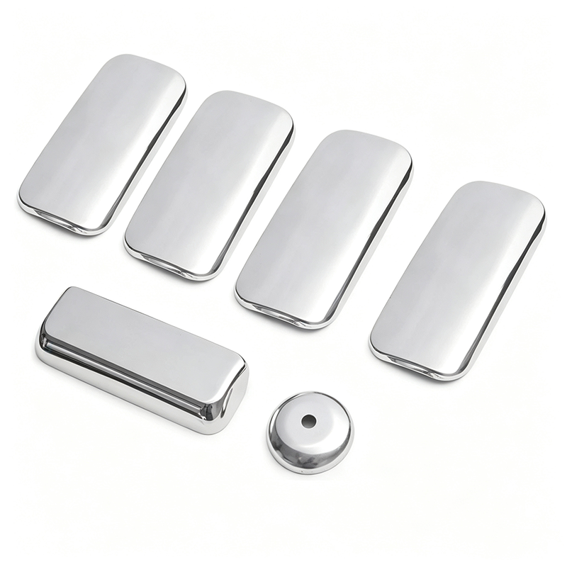 Door Handle - フォード・トランジットMk6/Mk7（2000年～2014年）用、クローム仕上げのモーターホーム用ドアハンドルカバー5個セット。4ドア対応。ドアトリム、ドアハンドル保護用アクセサリー。