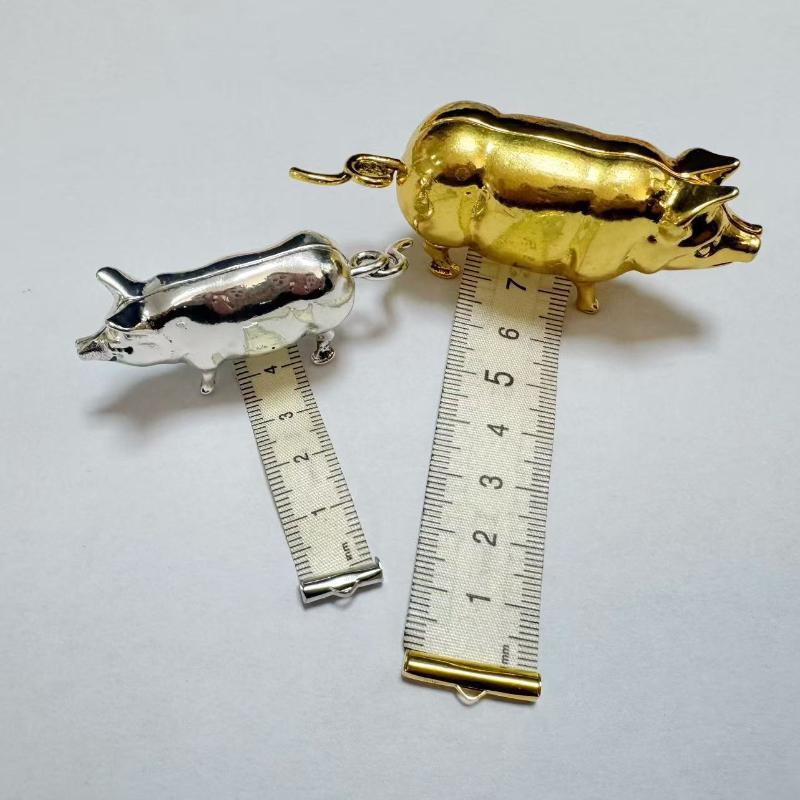 ヴィンテージ豚型ミニ巻尺 金属製 柔軟なポケット定規 DIY - Tape Measure のレビューと価格