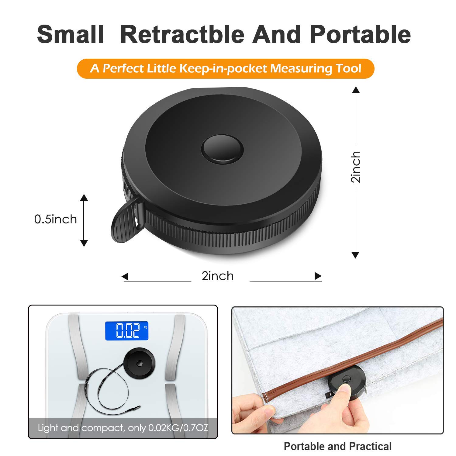 150cmミニテープメジャー、テープ定規キーホルダー、測定テ - Tape Measure のレビューと価格
