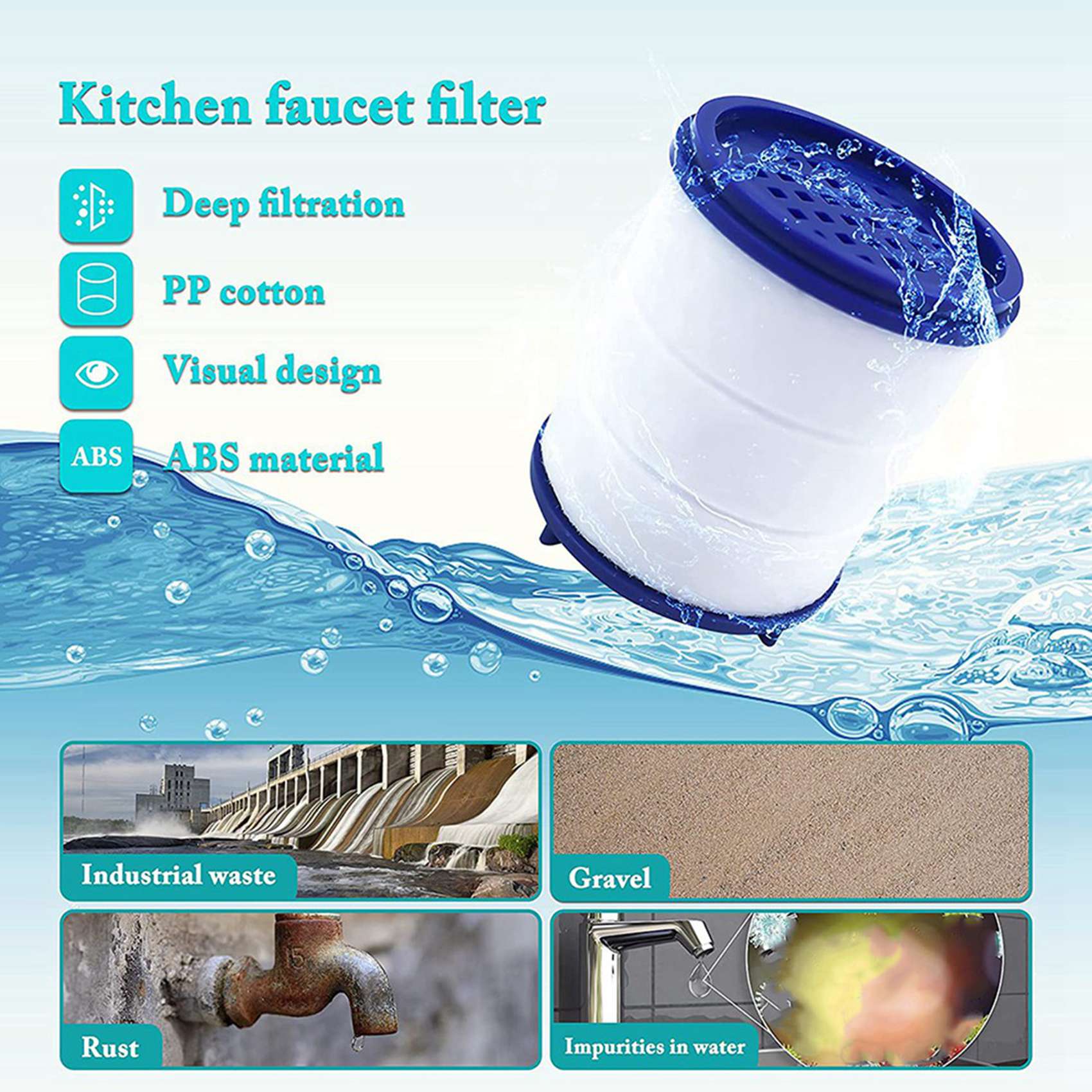 DT39 20個入り蛇口用浄水器交換カートリッジ、キッチンシ - Faucet のレビューと価格