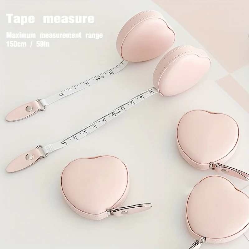 多機能PUレザー製ピンクのラブスモールテープメジャー1個 - - Tape Measure のレビューと価格